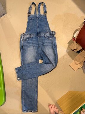 PAIGE women’s Indigo Blue Denim Overalls